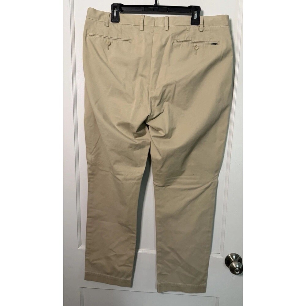 Polo Ralph Lauren Stretch Straight Fit Chino Pants Mens 38x32 Khaki Tan Cotton